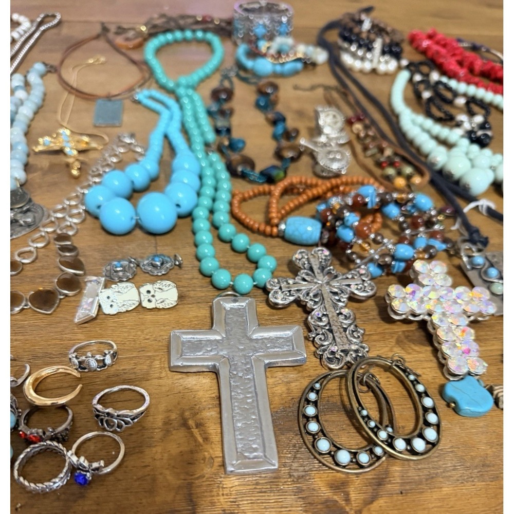 3‎ LBS Jewelry Vintage Modern 93 Pieces Necklace Earrings Bracelet - Picture 15 of 16